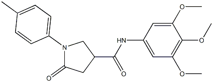 1-(4-methylphenyl)-5-oxo-N-(3,4,5-trimethoxyphenyl)pyrrolidine-3-carboxamide Struktur