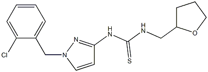 1-[1-[(2-chlorophenyl)methyl]pyrazol-3-yl]-3-(oxolan-2-ylmethyl)thiourea Structure