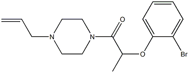 2-(2-bromophenoxy)-1-(4-prop-2-enylpiperazin-1-yl)propan-1-one Structure