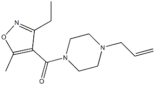 (3-ethyl-5-methyl-1,2-oxazol-4-yl)-(4-prop-2-enylpiperazin-1-yl)methanone Structure
