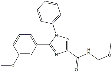 N-(methoxymethyl)-5-(3-methoxyphenyl)-1-phenyl-1,2,4-triazole-3-carboxamide Struktur