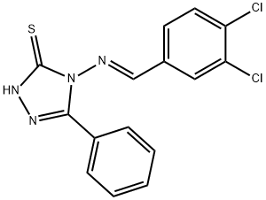 4-[(E)-(3,4-dichlorophenyl)methylideneamino]-3-phenyl-1H-1,2,4-triazole-5-thione Struktur
