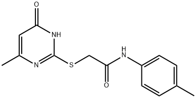 2-[(6-methyl-4-oxo-1H-pyrimidin-2-yl)sulfanyl]-N-(4-methylphenyl)acetamide Struktur