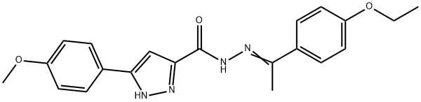 N-[(E)-1-(4-ethoxyphenyl)ethylideneamino]-3-(4-methoxyphenyl)-1H-pyrazole-5-carboxamide Structure