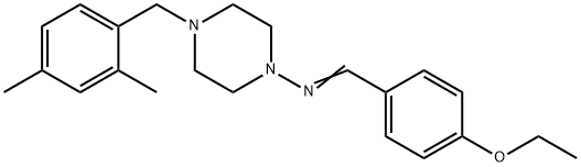(E)-N-[4-[(2,4-dimethylphenyl)methyl]piperazin-1-yl]-1-(4-ethoxyphenyl)methanimine Structure