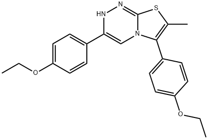 3,6-bis(4-ethoxyphenyl)-7-methyl-2H-[1,3]thiazolo[2,3-c][1,2,4]triazine Struktur