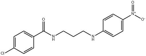 4-chloro-N-[3-(4-nitroanilino)propyl]benzamide Struktur