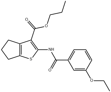 propyl 2-[(3-ethoxybenzoyl)amino]-5,6-dihydro-4H-cyclopenta[b]thiophene-3-carboxylate Structure