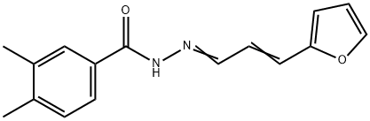 N-[(E)-[(E)-3-(furan-2-yl)prop-2-enylidene]amino]-3,4-dimethylbenzamide Structure