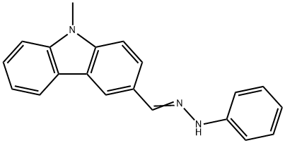 N-[(E)-(9-methylcarbazol-3-yl)methylideneamino]aniline Struktur