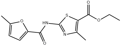 ethyl 4-methyl-2-[(5-methylfuran-2-carbonyl)amino]-1,3-thiazole-5-carboxylate Structure