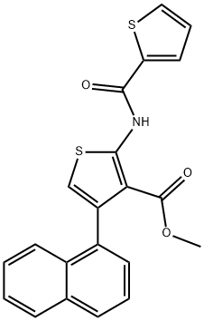 methyl 4-naphthalen-1-yl-2-(thiophene-2-carbonylamino)thiophene-3-carboxylate Structure