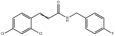 (E)-3-(2,4-dichlorophenyl)-N-[(4-fluorophenyl)methyl]prop-2-enamide Structure