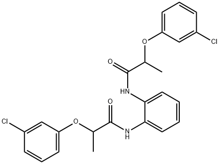 2-(3-chlorophenoxy)-N-[2-[2-(3-chlorophenoxy)propanoylamino]phenyl]propanamide Structure