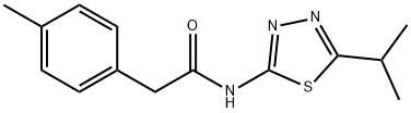 2-(4-methylphenyl)-N-(5-propan-2-yl-1,3,4-thiadiazol-2-yl)acetamide Struktur