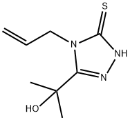 3-(2-hydroxypropan-2-yl)-4-prop-2-enyl-1H-1,2,4-triazole-5-thione Struktur