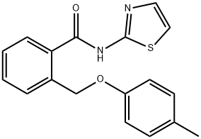 2-[(4-methylphenoxy)methyl]-N-(1,3-thiazol-2-yl)benzamide Structure