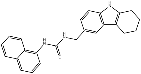1-naphthalen-1-yl-3-(6,7,8,9-tetrahydro-5H-carbazol-3-ylmethyl)urea Struktur