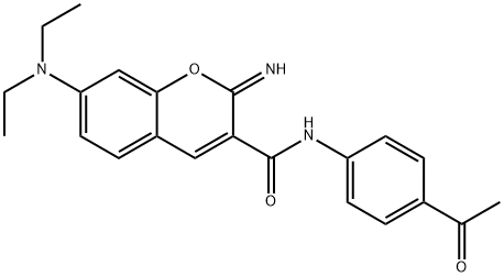 N-(4-acetylphenyl)-7-(diethylamino)-2-iminochromene-3-carboxamide Structure