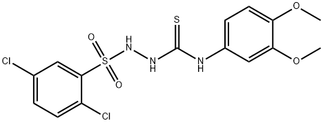 1-[(2,5-dichlorophenyl)sulfonylamino]-3-(3,4-dimethoxyphenyl)thiourea Structure