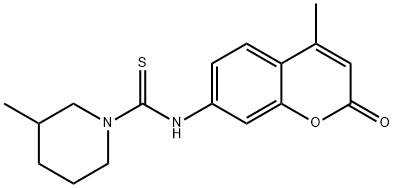 3-methyl-N-(4-methyl-2-oxochromen-7-yl)piperidine-1-carbothioamide|