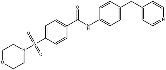 4-morpholin-4-ylsulfonyl-N-[4-(pyridin-4-ylmethyl)phenyl]benzamide Struktur