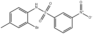 N-(2-bromo-4-methylphenyl)-3-nitrobenzenesulfonamide Struktur