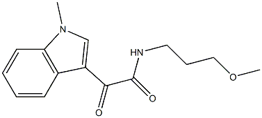 N-(3-methoxypropyl)-2-(1-methylindol-3-yl)-2-oxoacetamide Struktur