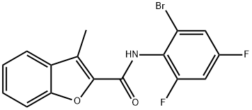N-(2-bromo-4,6-difluorophenyl)-3-methyl-1-benzofuran-2-carboxamide Struktur