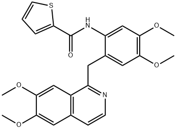 N-[2-[(6,7-dimethoxyisoquinolin-1-yl)methyl]-4,5-dimethoxyphenyl]thiophene-2-carboxamide Structure