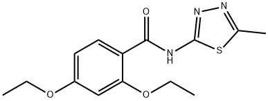 2,4-diethoxy-N-(5-methyl-1,3,4-thiadiazol-2-yl)benzamide Structure
