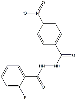 2-fluoro-N'-(4-nitrobenzoyl)benzohydrazide Structure