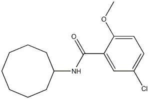 5-chloro-N-cyclooctyl-2-methoxybenzamide Structure