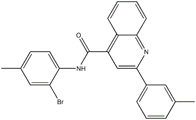 N-(2-bromo-4-methylphenyl)-2-(3-methylphenyl)quinoline-4-carboxamide Struktur