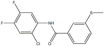N-(2-chloro-4,5-difluorophenyl)-3-methylsulfanylbenzamide Struktur