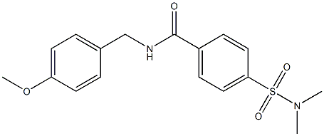 4-(dimethylsulfamoyl)-N-[(4-methoxyphenyl)methyl]benzamide Struktur