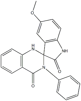 5-methoxy-3'-phenylspiro[1H-indole-3,2'-1H-quinazoline]-2,4'-dione Structure