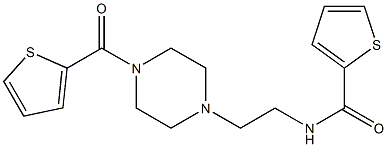 N-[2-[4-(thiophene-2-carbonyl)piperazin-1-yl]ethyl]thiophene-2-carboxamide Structure