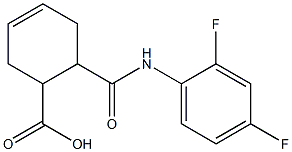 6-[(2,4-difluorophenyl)carbamoyl]cyclohex-3-ene-1-carboxylic acid Structure