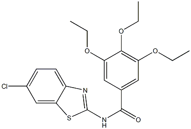 N-(6-chloro-1,3-benzothiazol-2-yl)-3,4,5-triethoxybenzamide Structure