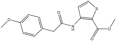 methyl 3-[[2-(4-methoxyphenyl)acetyl]amino]thiophene-2-carboxylate Structure