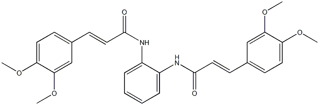 (E)-3-(3,4-dimethoxyphenyl)-N-[2-[[(E)-3-(3,4-dimethoxyphenyl)prop-2-enoyl]amino]phenyl]prop-2-enamide Structure