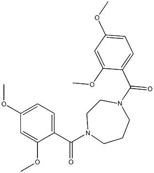 [4-(2,4-dimethoxybenzoyl)-1,4-diazepan-1-yl]-(2,4-dimethoxyphenyl)methanone Struktur