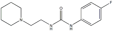 1-(4-fluorophenyl)-3-(2-piperidin-1-ylethyl)urea Struktur