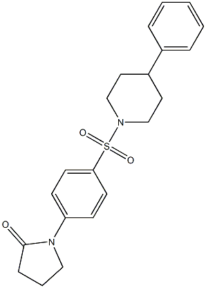 1-[4-(4-phenylpiperidin-1-yl)sulfonylphenyl]pyrrolidin-2-one Struktur