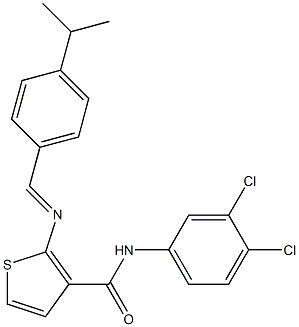 N-(3,4-dichlorophenyl)-2-[(E)-(4-propan-2-ylphenyl)methylideneamino]thiophene-3-carboxamide