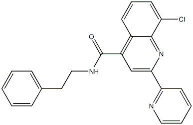 8-chloro-N-(2-phenylethyl)-2-pyridin-2-ylquinoline-4-carboxamide Struktur