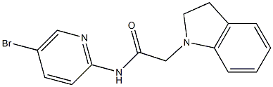 N-(5-bromopyridin-2-yl)-2-(2,3-dihydroindol-1-yl)acetamide Structure
