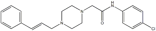 N-(4-chlorophenyl)-2-[4-[(E)-3-phenylprop-2-enyl]piperazin-1-yl]acetamide Structure