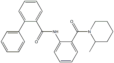 N-[2-(2-methylpiperidine-1-carbonyl)phenyl]-2-phenylbenzamide Struktur